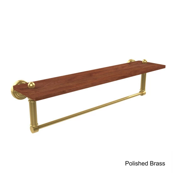Brand new ⌛ Allied Brass Waverly Place Collection IPE Ironwood/Brass 22-inch Shelf With Integrated Towel Bar ⌛ 8 Brand new ⌛ Allied Brass Waverly Place Collection IPE Ironwood/Brass 22-inch Shelf With Integrated Towel Bar ⌛ - Image 6