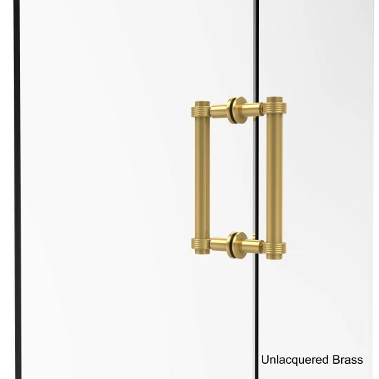 New 🛒 Allied Brass Contemporary 8-inch Back-to-back Grooved Accent Shower Door Pull 👏 4 New 🛒 Allied Brass Contemporary 8-inch Back-to-back Grooved Accent Shower Door Pull 👏 - Image 2