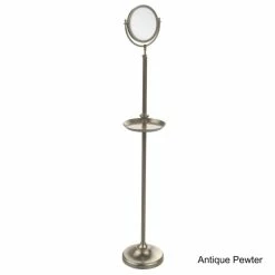 Budget 👏 Allied Brass Floor-standing Make-up Mirror With 8-inch Diameter, 2X Magnification, And Shaving Tray 🎁 -Allied Brass Sales unnamed file 30