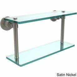 Budget 👏 Allied Brass Washing Square Collection 16-inch Two Tiered Glass Shelf 🛒 -Allied Brass Sales unnamed file 3043