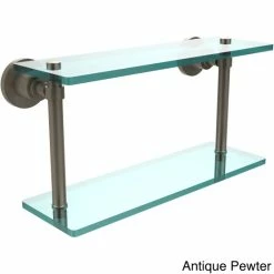 Budget 👏 Allied Brass Washing Square Collection 16-inch Two Tiered Glass Shelf 🛒 -Allied Brass Sales unnamed file 3046