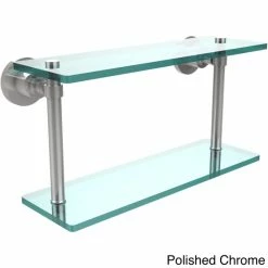 Budget 👏 Allied Brass Washing Square Collection 16-inch Two Tiered Glass Shelf 🛒 -Allied Brass Sales unnamed file 3047