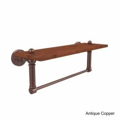 Flash Sale 🧨 Allied Brass Waverly Place Collection Solid Ipe Ironwood 16-inch Shelf With Integrated Towel Bar ⌛ -Allied Brass Sales unnamed file 3071