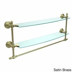 Top 10 🎉 Allied Brass Retro Wave Collection 24-inch Two Tiered Glass Shelf With Integrated Towel Bar ⭐ -Allied Brass Sales unnamed file 3084