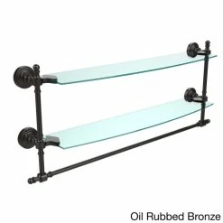 Top 10 🎉 Allied Brass Retro Wave Collection 24-inch Two Tiered Glass Shelf With Integrated Towel Bar ⭐ -Allied Brass Sales unnamed file 3087
