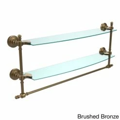 Top 10 🎉 Allied Brass Retro Wave Collection 24-inch Two Tiered Glass Shelf With Integrated Towel Bar ⭐ -Allied Brass Sales unnamed file 3089