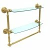 Coupon ⌛ Allied Brass Waverly Place Collection Glass 18-inch Two-tiered Shelf With Towel Bar - 18"w X 5"d X 15"h Brassfinish ✔️ -Allied Brass Sales unnamed file 3218