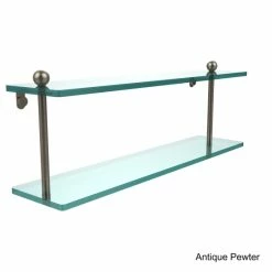Discount ❤️ Allied Brass Clear Glass 22-inch 2-tier Shelf 💯 -Allied Brass Sales unnamed file 3240