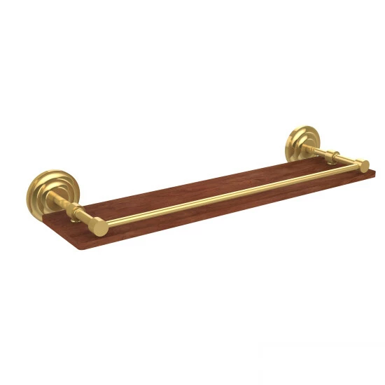 New ⭐ Allied Brass Que New Collection 22-inch Solid Ironwood Shelf With Gallery Rail - 22"W X 3"H X 5"D Antique Brass 😀 3 New ⭐ Allied Brass Que New Collection 22-inch Solid Ironwood Shelf With Gallery Rail - 22"W X 3"H X 5"D Antique Brass 😀