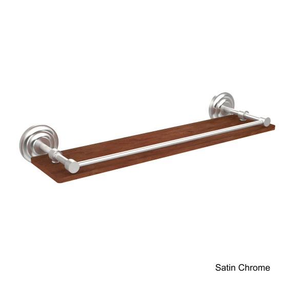 New ⭐ Allied Brass Que New Collection 22-inch Solid Ironwood Shelf With Gallery Rail - 22"W X 3"H X 5"D Antique Brass 😀 6 New ⭐ Allied Brass Que New Collection 22-inch Solid Ironwood Shelf With Gallery Rail - 22"W X 3"H X 5"D Antique Brass 😀 - Image 4