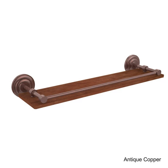 New ⭐ Allied Brass Que New Collection 22-inch Solid Ironwood Shelf With Gallery Rail - 22"W X 3"H X 5"D Antique Brass 😀 8 New ⭐ Allied Brass Que New Collection 22-inch Solid Ironwood Shelf With Gallery Rail - 22"W X 3"H X 5"D Antique Brass 😀 - Image 6
