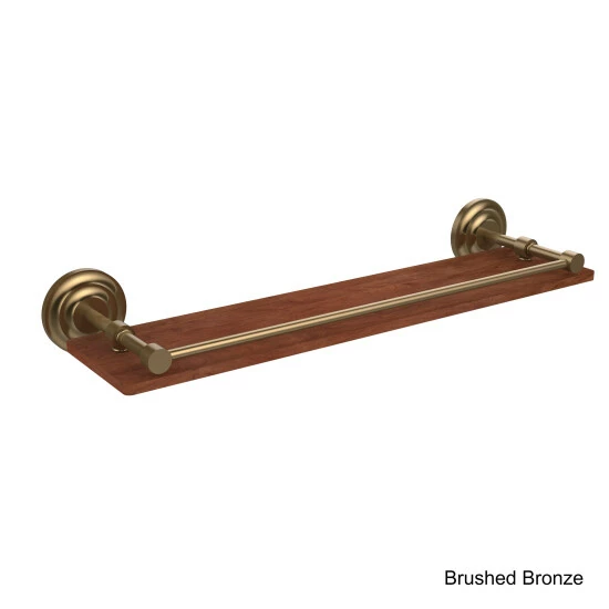 New ⭐ Allied Brass Que New Collection 22-inch Solid Ironwood Shelf With Gallery Rail - 22"W X 3"H X 5"D Antique Brass 😀 10 New ⭐ Allied Brass Que New Collection 22-inch Solid Ironwood Shelf With Gallery Rail - 22"W X 3"H X 5"D Antique Brass 😀 - Image 8