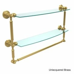 New ⌛ Allied Brass Waverly Place Collection Two-tiered Glass Shelf And Towel Bar 🎉 -Allied Brass Sales unnamed file 3259