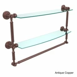 New ⌛ Allied Brass Waverly Place Collection Two-tiered Glass Shelf And Towel Bar 🎉 -Allied Brass Sales unnamed file 3260
