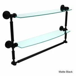New ⌛ Allied Brass Waverly Place Collection Two-tiered Glass Shelf And Towel Bar 🎉 -Allied Brass Sales unnamed file 3261
