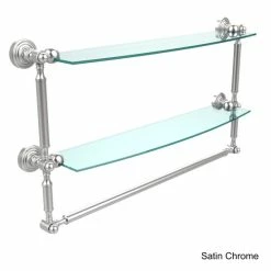 New ⌛ Allied Brass Waverly Place Collection Two-tiered Glass Shelf And Towel Bar 🎉 -Allied Brass Sales unnamed file 3264