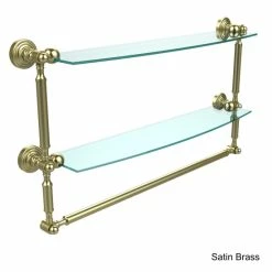 New ⌛ Allied Brass Waverly Place Collection Two-tiered Glass Shelf And Towel Bar 🎉 -Allied Brass Sales unnamed file 3265