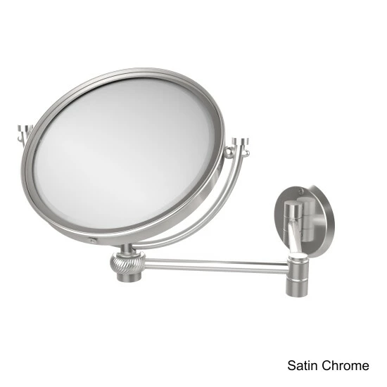 Budget ๐ฏ Allied Brass 8 Inch Wall Mounted Extending Make-Up Mirror 2X Magnification With Twist Accent - 8"D Polished Chrome ๐งจ 4 Budget ๐ฏ Allied Brass 8 Inch Wall Mounted Extending Make-Up Mirror 2X Magnification With Twist Accent - 8"D Polished Chrome ๐งจ - Image 2