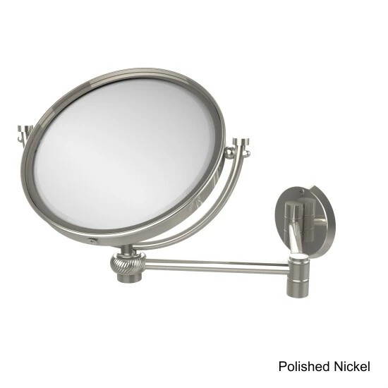Budget ๐ฏ Allied Brass 8 Inch Wall Mounted Extending Make-Up Mirror 2X Magnification With Twist Accent - 8"D Polished Chrome ๐งจ 5 Budget ๐ฏ Allied Brass 8 Inch Wall Mounted Extending Make-Up Mirror 2X Magnification With Twist Accent - 8"D Polished Chrome ๐งจ - Image 3