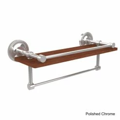 Best deal 🔔 Allied Brass Prestige Regal Collection Clear IPE Ironwood 16-inch Shelf With Gallery Rail And Towel Bar ⌛ -Allied Brass Sales unnamed file 3463