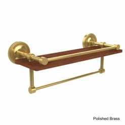 Best deal 🔔 Allied Brass Prestige Regal Collection Clear IPE Ironwood 16-inch Shelf With Gallery Rail And Towel Bar ⌛ -Allied Brass Sales unnamed file 3464