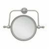 New ❤️ Allied Brass Retro Wave Collection Wall Mounted Swivel Make-Up Mirror 8-inch Diameter With 4X Magnification - 8"D 😉