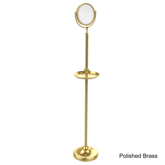 Outlet 🥰 Allied Brass 8-inch Diameter Floo-standing Makeup Mirror With 4X Magnification And Shaving Tray 🎁 5 Outlet 🥰 Allied Brass 8-inch Diameter Floo-standing Makeup Mirror With 4X Magnification And Shaving Tray 🎁 - Image 3