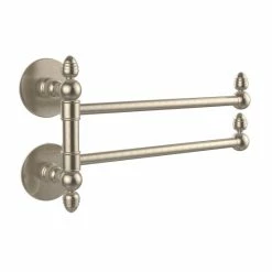 Wholesale 🌟 Allied Brass Prestige Skyline Collection 2 Swing Arm Towel Rail Satin Nickel 🔥
