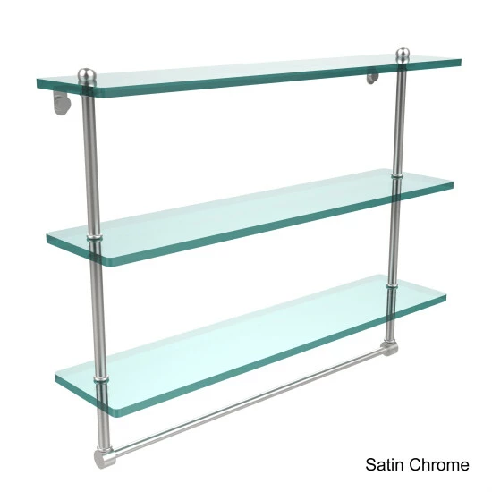 Best Pirce ⌛ Allied Brass Glass 22-inch Triple-tiered Shelf With Integrated Towel Bar 🔥 6 Best Pirce ⌛ Allied Brass Glass 22-inch Triple-tiered Shelf With Integrated Towel Bar 🔥 - Image 4