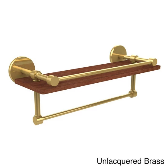 New 🔥 Allied Brass Prestige Skyline Collection 16-inch Ipe Ironwood Shelf With Gallery Rail And Towel Bar 👍 5 New 🔥 Allied Brass Prestige Skyline Collection 16-inch Ipe Ironwood Shelf With Gallery Rail And Towel Bar 👍 - Image 3