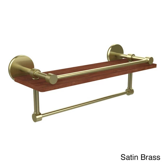 New 🔥 Allied Brass Prestige Skyline Collection 16-inch Ipe Ironwood Shelf With Gallery Rail And Towel Bar 👍 7 New 🔥 Allied Brass Prestige Skyline Collection 16-inch Ipe Ironwood Shelf With Gallery Rail And Towel Bar 👍 - Image 5