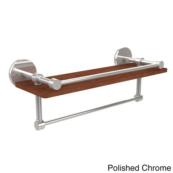 New 🔥 Allied Brass Prestige Skyline Collection 16-inch Ipe Ironwood Shelf With Gallery Rail And Towel Bar 👍 10 New 🔥 Allied Brass Prestige Skyline Collection 16-inch Ipe Ironwood Shelf With Gallery Rail And Towel Bar 👍 - Image 8