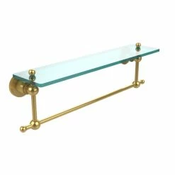 Hot Sale 🧨 Allied Brass Allie Brass Astor Place Collection Glass Shelf With Towel Bar Antique Copper ❤️