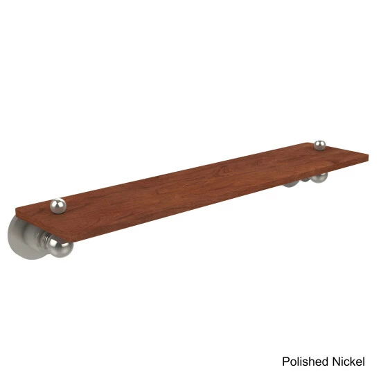 Wholesale ๐ Allied Brass Astor Place Collection Clear Finish Solid IPE Ironwood 22-inch Shelf - 22" Satin Chrome ๐ 4 Wholesale ๐ Allied Brass Astor Place Collection Clear Finish Solid IPE Ironwood 22-inch Shelf - 22" Satin Chrome ๐ - Image 2