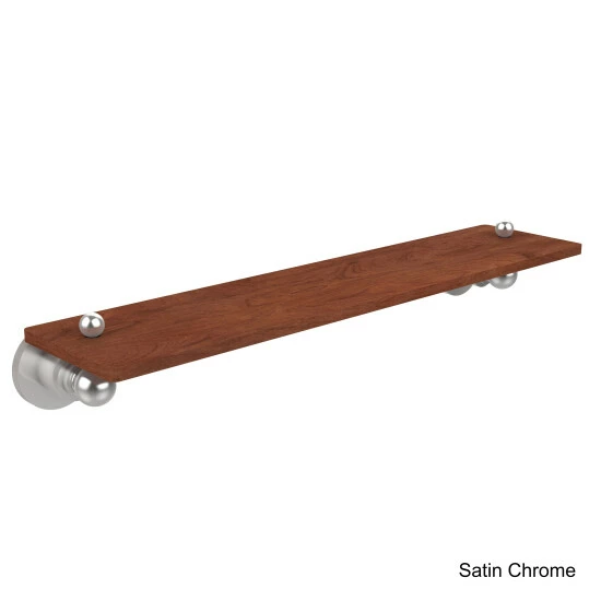 Wholesale ๐ Allied Brass Astor Place Collection Clear Finish Solid IPE Ironwood 22-inch Shelf - 22" Satin Chrome ๐ 6 Wholesale ๐ Allied Brass Astor Place Collection Clear Finish Solid IPE Ironwood 22-inch Shelf - 22" Satin Chrome ๐ - Image 4