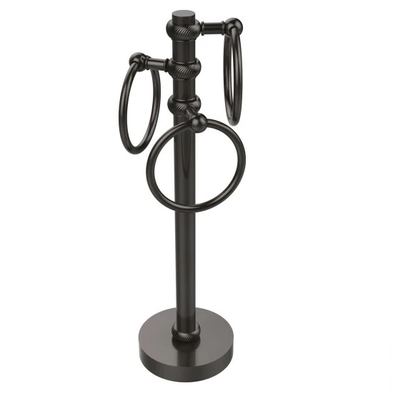 Outlet ๐คฉ Allied Brass Vanity Top 3-towel Ring Guest Towel Holder With Twisted Accents ๐ฏ 3 Outlet ๐คฉ Allied Brass Vanity Top 3-towel Ring Guest Towel Holder With Twisted Accents ๐ฏ