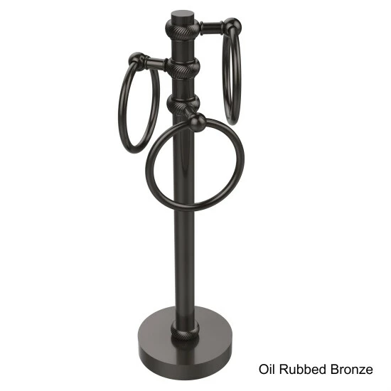 Outlet ๐คฉ Allied Brass Vanity Top 3-towel Ring Guest Towel Holder With Twisted Accents ๐ฏ 4 Outlet ๐คฉ Allied Brass Vanity Top 3-towel Ring Guest Towel Holder With Twisted Accents ๐ฏ - Image 2