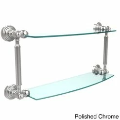 New 👏 Allied Brass Waverly Place Collection 18-inch 2-tiered Glass Shelf - 18"W X 5"H Antique Pewter 🤩 15 New 👏 Allied Brass Waverly Place Collection 18-inch 2-tiered Glass Shelf - 18"W X 5"H Antique Pewter 🤩 -Allied Brass Sales unnamed file 3884