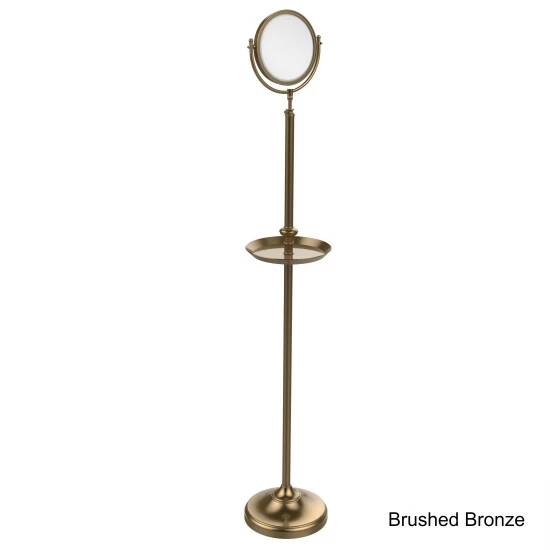 Outlet 🥰 Allied Brass 8-inch Diameter Floo-standing Makeup Mirror With 4X Magnification And Shaving Tray 🎁 9 Outlet 🥰 Allied Brass 8-inch Diameter Floo-standing Makeup Mirror With 4X Magnification And Shaving Tray 🎁 - Image 7