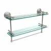 Best Sale 😉 Allied Brass Que New Collection 22-inch Gallery Double Glass Shelf With Towel Bar - 22" Antique Brass ❤️ -Allied Brass Sales unnamed file 3904