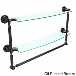 Best deal ⭐ Allied Brass Dottingham Collection 24-inch 2-tiered Glass Shelf With Integrated Towel Bar 👍 -Allied Brass Sales unnamed file 3954