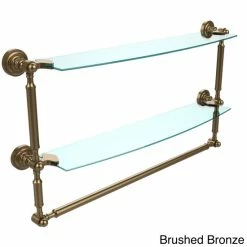 Best deal ⭐ Allied Brass Dottingham Collection 24-inch 2-tiered Glass Shelf With Integrated Towel Bar 👍 -Allied Brass Sales unnamed file 3956
