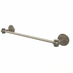 Outlet 🎉 Allied Brass Satellite Orbit One Collection Silver Brass 36-inch Towel Bar With Twist Accents ✨
