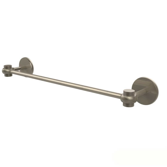 Outlet ๐ Allied Brass Satellite Orbit One Collection Silver Brass 36-inch Towel Bar With Twist Accents โจ 3 Outlet ๐ Allied Brass Satellite Orbit One Collection Silver Brass 36-inch Towel Bar With Twist Accents โจ