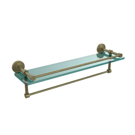 Budget ๐ Allied Brass 22-inch Gallery Glass Shelf With Towel Bar - 5"H X 22"L X 5"D Satin Chrome โญ 3 Budget ๐ Allied Brass 22-inch Gallery Glass Shelf With Towel Bar - 5"H X 22"L X 5"D Satin Chrome โญ