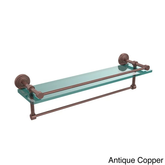 Budget ๐ Allied Brass 22-inch Gallery Glass Shelf With Towel Bar - 5"H X 22"L X 5"D Satin Chrome โญ 7 Budget ๐ Allied Brass 22-inch Gallery Glass Shelf With Towel Bar - 5"H X 22"L X 5"D Satin Chrome โญ - Image 5