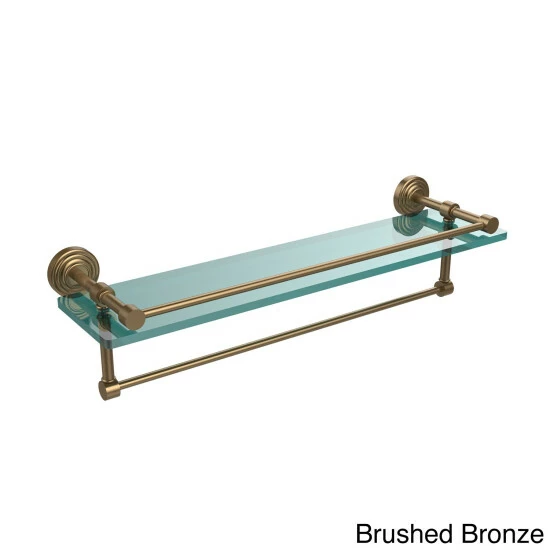 Budget ๐ Allied Brass 22-inch Gallery Glass Shelf With Towel Bar - 5"H X 22"L X 5"D Satin Chrome โญ 9 Budget ๐ Allied Brass 22-inch Gallery Glass Shelf With Towel Bar - 5"H X 22"L X 5"D Satin Chrome โญ - Image 7