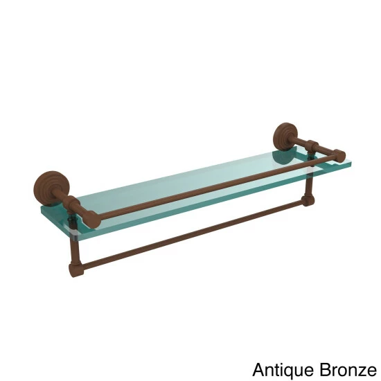 Budget ๐ Allied Brass 22-inch Gallery Glass Shelf With Towel Bar - 5"H X 22"L X 5"D Satin Chrome โญ 10 Budget ๐ Allied Brass 22-inch Gallery Glass Shelf With Towel Bar - 5"H X 22"L X 5"D Satin Chrome โญ - Image 8