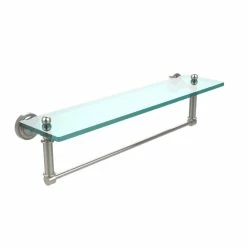 Top 10 🤩 Allied Brass Dottingham Collection Glass Shelf With Towel Bar - 5 X 22 X 6 Antique Pewter ❤️