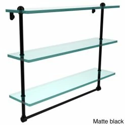 Cheap 😉 Allied Brass 22-inch Triple Tiered Glass Shelf With Integrated Towel Bar 😍 -Allied Brass Sales unnamed file 4530